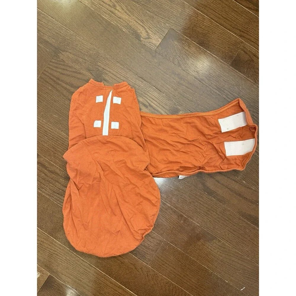 Embé 2-Way Baby Swaddle Wrap One Size 6-14 lbs Burnt Orange Cotton